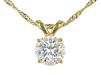Picture of Strontium Titanate 18k yellow gold over silver pendant 3.30ct.
