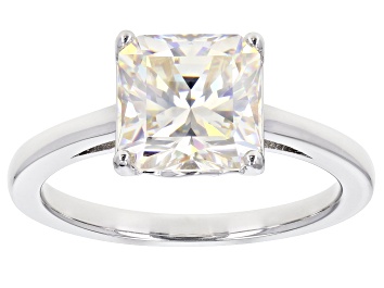 White Cubic Zirconia Rhodium Over Sterling Silver Ring 3.00ctw