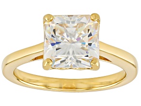 Strontium Titanate 18k Yellow Gold over sterling silver ring 3.20ct