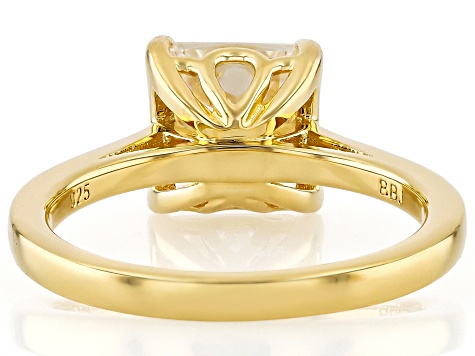 Strontium Titanate 18k Yellow Gold over sterling silver ring 3.20