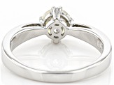 strontium titanate rhodium over sterling silver solitaire ring 1.10ct