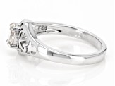strontium titanate rhodium over sterling silver solitaire ring .50ct