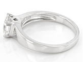 strontium titanate rhodium over sterling silver solitaire ring 1.40ct