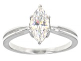 strontium titanate rhodium over sterling silver ring solitaire ring 1.25ct