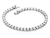 Strontium Titanate Rhodium Over Silver tennis bracelet 14.35ctw