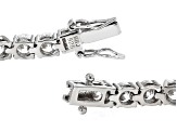 Strontium Titanate Rhodium Over Silver tennis bracelet 14.35ctw