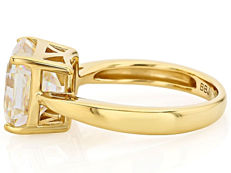Strontium Titanate 18k yellow gold over sterling silver solitaire