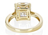 Strontium Titanate 18k yellow gold over sterling silver solitaire ring 6.25ct