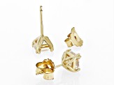 Strontium Titanate 18k yellow gold over sterling silver stud earrings 2.80ctw