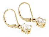 Strontium Titanate 18k yellow gold over sterling silver earrings 1.90ctw.