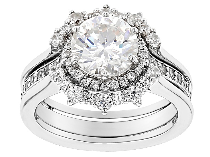 Vintage Diamond Wedding Ring Guard 14K White Gold 1.12ctw