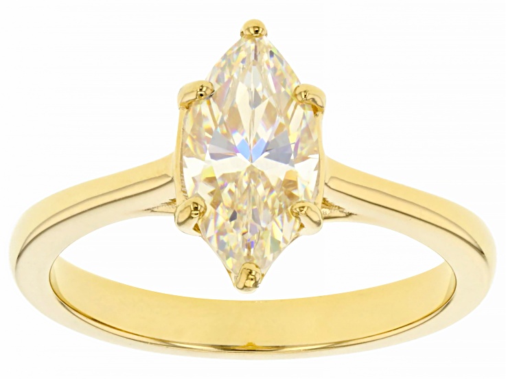 Strontium Titanate 18k Yellow Gold Over Silver Ring 2.25ctw