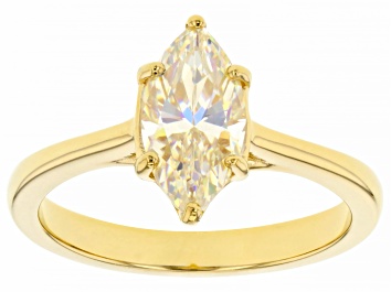 Picture of Candlelight Strontium Titanate 18k Yellow Gold Over Silver Ring 2.25ctw
