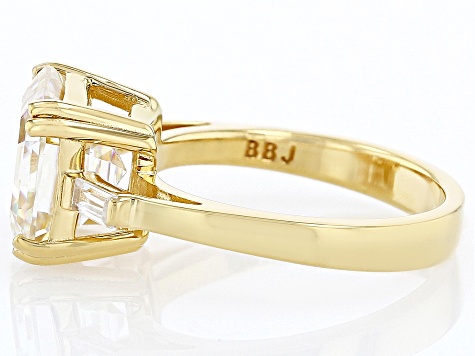 Strontium Titanate And White Zircon 18k Yellow Gold Over