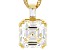 Strontium Titanate And White Zircon 18k Yellow Gold Over Sterling Silver Pendant 6.36ctw.