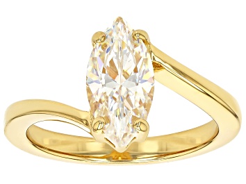 Picture of Strontium Titanate 18k Yellow Gold Over Silver Ring 2.25ct