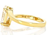 Strontium Titanate 18k Yellow Gold Over Silver Ring 2.25ct