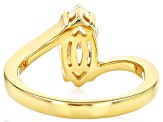 Strontium Titanate 18k Yellow Gold Over Silver Ring 2.25ct