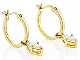 Strontium Titanate 18k Yellow Gold Over Silver Earrings 1.60ctw