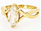 Strontium Titanate 18k Yellow Gold Over Silver Ring 2.25ct