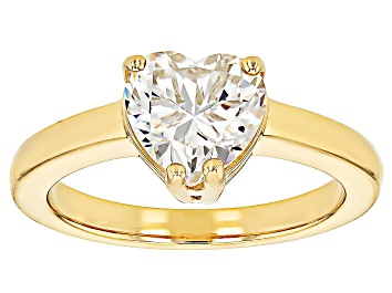 Picture of Strontium Titanate 18k Yellow Gold Over Sterling Silver Solitaire Ring 2.40ct