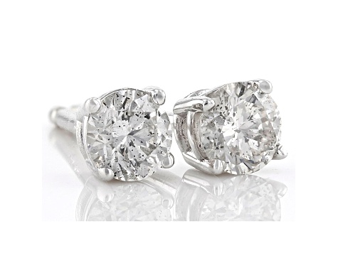 White Diamond 14K White Gold Stud Earrings .25ctw - SVI003 | JTV.com