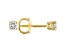 White Diamond 14K Yellow Gold Stud Earrings 0.10ctw