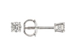 White Diamond 14K White Gold Stud Earrings 0.16ctw