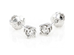 White Diamond 14K White Gold Stud Earrings 0.25ctw