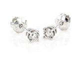 White Diamond 14K White Gold Stud Earrings 0.25ctw