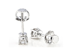 White Diamond 14K White Gold Stud Earrings 0.25ctw