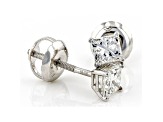 White Diamond 14k White Gold Stud Earrings 0.50ctw