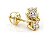 White Diamond 14k Yellow Gold Stud Earrings 0.50ctw