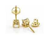 White Diamond 14k Yellow Gold Stud Earrings 0.50ctw