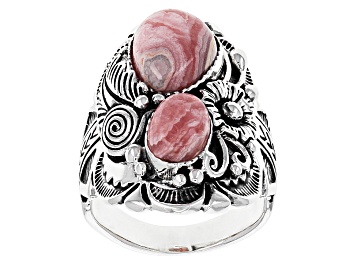 Picture of Pink Rhodochrosite Silver Ring