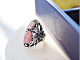 Pink Rhodochrosite Silver Ring