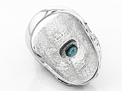 JWBR エレガント ダイヤモンド インレイ ウェーブ 925 シルバー ヴィン SILVER 950 GOTHIC OVAL RING UV(11号 Clear): GOTHIC YOHJI