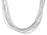 Liquid Silver 20 Strand Necklace 30 Inch