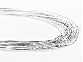 Liquid Silver 20 Strand Necklace 30 Inch