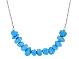 Blue Sleeping Beauty Turquoise Liquid Silver Necklace