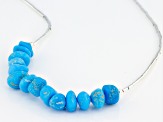 Blue Sleeping Beauty Turquoise Liquid Silver Necklace