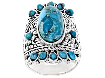 Picture of Blue turquoise sterling silver ring