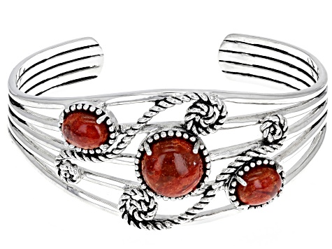 Red Sponge C Sterling Silver Cuff Bracelet Swe1715 Jtv Red Sponge C Sterling Silver Cuff Bracelet