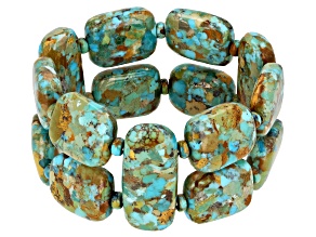 Turquoise Double Strand Stretch Bracelet