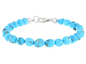Blue Sleeping Beauty Turquoise Silver Bracelet