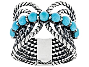 Sleeping Beauty Turquoise Rhodium Over Silver Ring