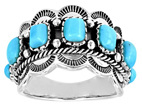 SELECT color Southwest Style Ring Sterling Silver Genuine Turquoise & Gemstones