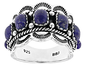 Picture of Blue Lapis Lazuli Sterling Silver Ring 5x4mm