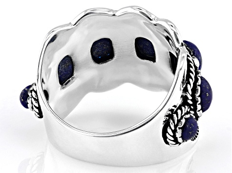 Blue Lapis Lazuli Sterling Silver Ring 5x4mm