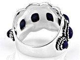 Blue Lapis Lazuli Sterling Silver Ring 5x4mm